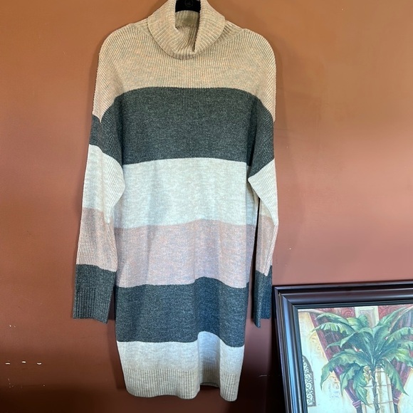 😊EUC   Colorblock Sweater Dress size XL - Picture 5 of 13